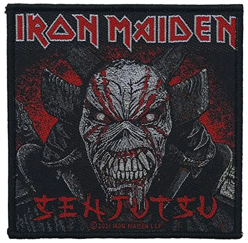Iron Maiden Senjutsu Back Cover Unisex Patch schwarz/rot 100% Polyester Band-Merch, Bands
