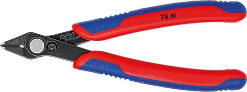 Knipex Super-Knips 78 61 125 - Präzisionsschneidzange für Elektronik - Zangen für Elektronik und Feinmechanik, ideal für präzise Schneidarbeiten. Besonders geeignet für Glasfaserkabel, mit induktiv gehärteten Schneiden für lange Lebensdauer.