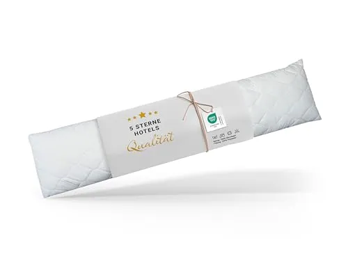 ZOLLNER Seitenschläferkissen 40x200 cm - Ideal für Rücken, Hüfte & Stillen - Kissen für erholsamen Schlaf, individuell anpassbar durch Reißverschluss. Waschbar bis 95°C, perfekt für Allergiker und Oeko Tex® zertifiziert.