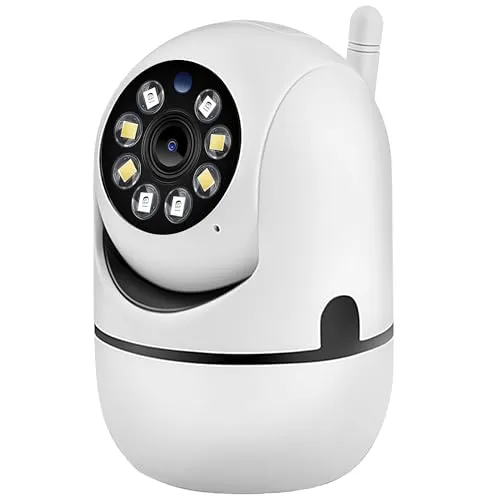 Retoo Überwachungskamera WLAN Innen 1080p, IP Cam mit App, 355° Schwenkbare Kamera, Bewegungsverfolgung, Haustierkamera, Innenkamera für Haus, Baby, Video/Kamera Überwachung, Deckenmontage Weiß