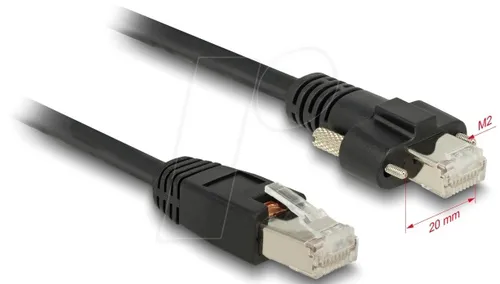 DeLOCK Patch-Kabel RJ-45 schraubbar 2m