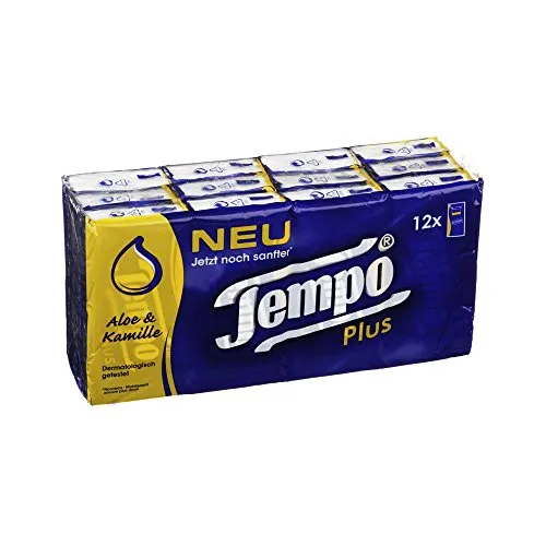 Tempo Taschent??cher Plus, 12x9er von Tempo