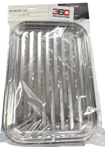 Grillschale Grillpfanne  Grillfürst Edelstahl 34 cm x 24 cm