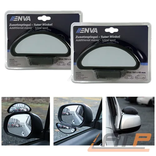 ENVA 2x ZUSATZSPIEGEL TOTER WINKEL SPIEGEL AUFSATZ BLINDSPIEGEL UNIVERSAL