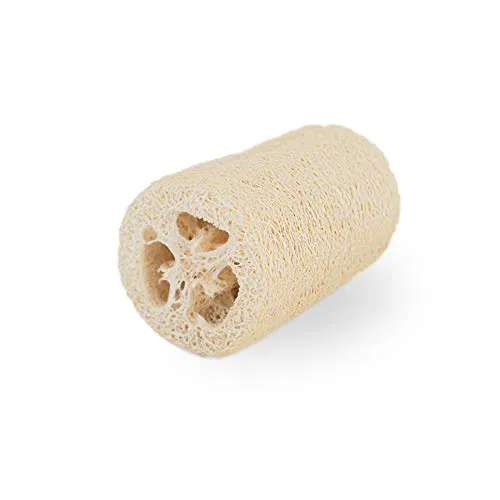 Loofah Moments Luffaschwamm Plastikfrei & Ungebleicht Naturschwamm aus Luffa Duschschwamm & Peeling ca. 10,5 cm