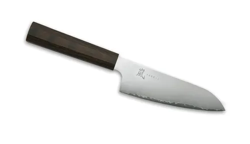 Yaxell HANA Santoku Kochmesser 12,5 cm - Hochwertiges Santoku Kochmesser aus MOVAX-Stahl mit ergonomischem Pakkaholzgriff, ideal für präzises Schneiden von Gemüse, Fleisch und Fisch. Perfekt für Profis und Hobbyköche!