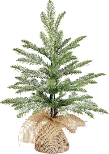 Black Box Trees Künstlicher Weihnachtsbaum Brewer 45 cm - Kompakter künstlicher Weihnachtsbaum mit frosted TIPS und Burlap-Sockel. Ideal für festliche Dekoration in jedem Raum. Höhe: 45 cm, Breite: 36 cm.