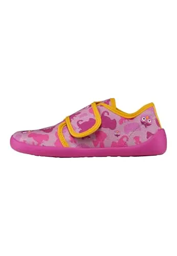 Affenzahn Kid's Hausschuh Baumwolle Movy - Hüttenschuhe EU 26 rosa - Bequeme und atmungsaktive Hüttenschuhe aus 100% Baumwolle, ideal für Hüttentouren. Farbe: Rosa, Größe: EU 26. Perfekt für kleine Abenteurer!