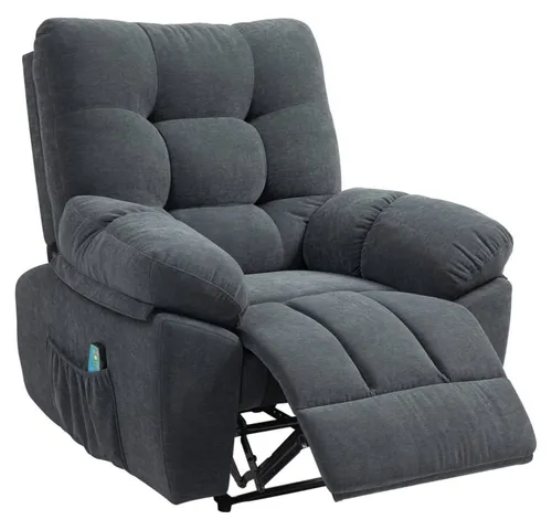 OKWISH Massagesessel Grau mit Massagefunktion