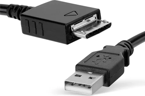 subtel USB Kabel 1m kompatibel mit Sony Walkman NW-A55L NWZ-ZX2, NWZ-A15, -A10, NWZ-A816, -A818 MP3 Musik Player Ladekabel Walkman Connector auf USB A 2.0 Datenkabel 1A schwarz PVC