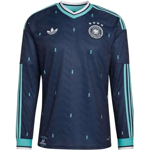 ADIDAS Herren Trikot Deutschland 26 Replica Auswärts - Kultiges langärmliges Auswärtstrikot für Fußballfans. Mit innovativer Climacool-Technologie für ein angenehmes Tragegefühl und stylischer Passform. Ideal für das Spiel oder die Fan-Zuschauer.