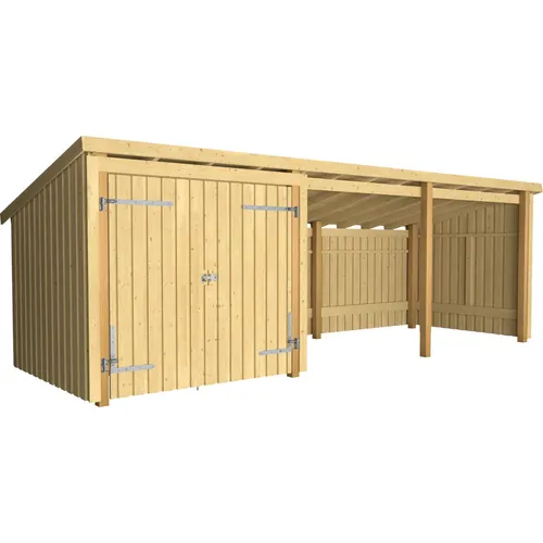 Plus Gartenhaus Nordic Multi 619 x 208 cm mit Doppeltür