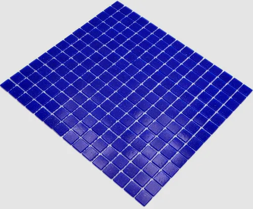 Mosaik royalblau Poolfliesen Poolmosaik Fliesen Glas glänzend Quadrat WB200-A20