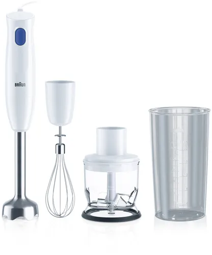 Braun Stabmixer MQ10.202M MultiQuick 1 - Extra leichter Pürierstab - Mini-Standmixer mit 450 Watt Leistung, EasyTwist-System für schnellen Aufsatzwechsel und leichtem Design, ideal für müheloses Mixen.
