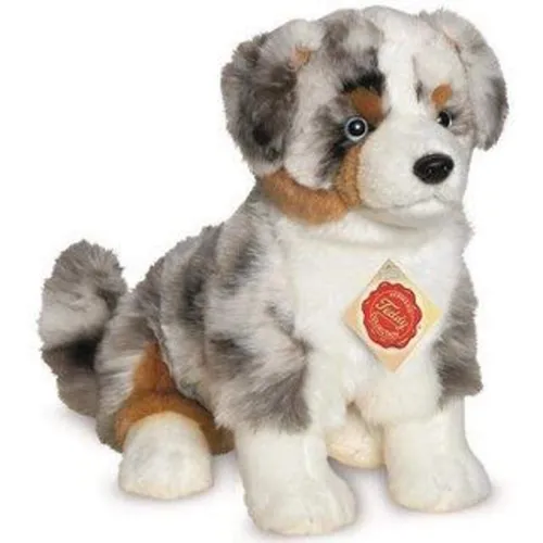 Teddy Hermann® Kuscheltier Australien Shepherd 30 cm - Kuscheltiere aus recyceltem Material, ideal für Kinder ab 3 Jahren, mit knopfäugigem Design und pflegeleichtem Plüsch.