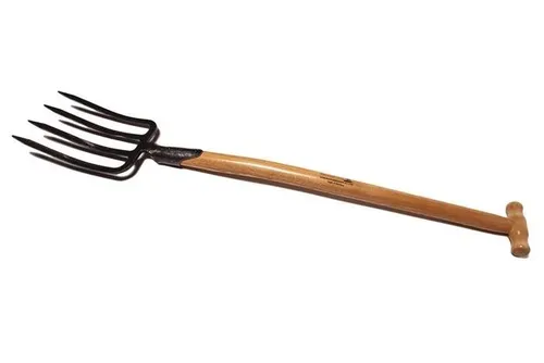 Hochwertige Spatengabel mit Schienenzwinge und Lanzenzinken