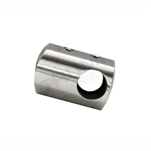 Edelstahl Querstabhalter Traversenhalter Reling Geländer Relinggeländer V2A (Anschluss Ø 42,4 mm, Durchgangsbohrung Ø 12 mm)