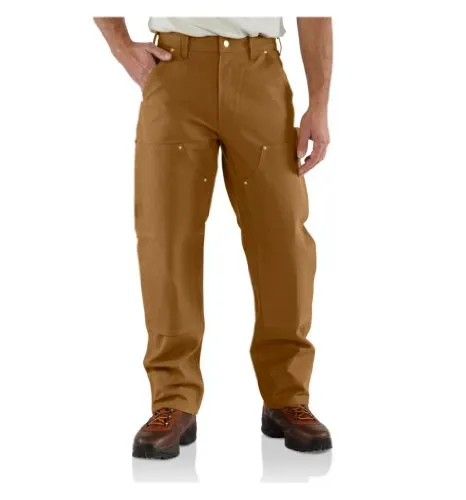 Carhartt Firm Duck Double-Front Work Dungaree Hose, braun, Größe 42 für Männer - Wanderhosen mit doppelfrontiger Konstruktion für extra Haltbarkeit und Komfort, ideal für Outdoor-Arbeiten und Abenteuer.