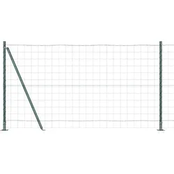vidaXL Zaun mit Pfosten Grün 1.2 x 10 m aus Stahl - Gartenzaun aus hochwertigem Stahl, wetterfest und UV-beständig, ideal für eine stilvolle und sichere Abgrenzung in deinem Garten oder auf der Terrasse.