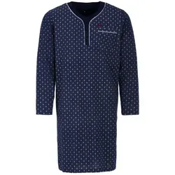 Henry Terre Nachthemd Nachthemd Langarm - Raute blau L von Henry Terre