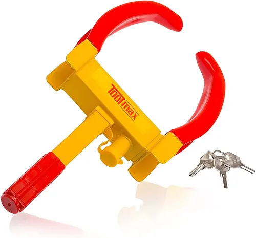 COSTWAY Wegfahrsperre Radkralle für Anhänger und Pkw - Wegfahrsperren für maximale Sicherheit: Die robuste Radkralle schützt Ihr Fahrzeug vor Diebstahl und Abschleppen. Ideal für Autos, Wohnmobile und Motorräder, inklusive 3 Schlüssel für zusätzlichen Komfort.