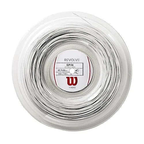 Wilson Revolve Tennissaitenrolle 200m - 1,25 mm - Hochwertige Wilson Revolve Tennissaiten, ideal für präzise Schläge und maximales Spin. Perfekt für ambitionierte Spieler.