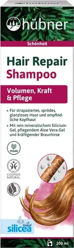 Produktbild Hübner Hair Repair Shampoo | 200 ml | Volumen, Kraft & Pflege | Aloe Vera, Braunhirse & Silicium‑Gel | vegan