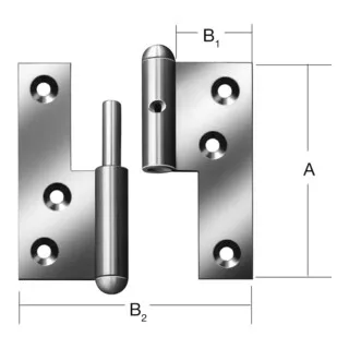 Tueraufschraubbaender links 80x72mm von Schrauben-Dübel-Material