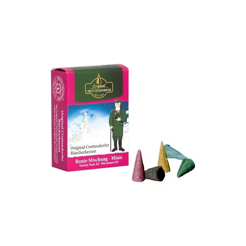 Crottendorfer Räucherkerzen 'Bunte Mischung' Mini`s XS(24 Kegel/Pkg)