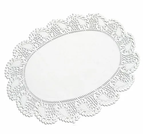 Tortenspitzen oval 27 x 36 cm weiß 250 Tortendeckchen Tortenspitze Tortenpapier