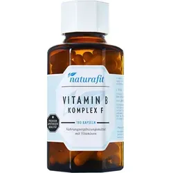 Naturafit Vitamin B Komplex 180 Kapseln - Nahrungsergänzungsmittel für mehr Energie und Wohlbefinden, enthält alle wichtigen B-Vitamine, vegan und ohne Gentechnik, ideal für eine ausgewogene Ernährung.