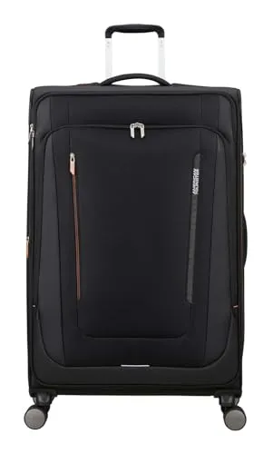 American Tourister Trolley Wanderlite Spinner Exp. TSA Shadow Black 85cm - Geräumiger Trolley mit Erweiterungsfunktion, leisen Rollen und TSA-Zahlenschloss. Ideal für Reisen, bietet viel Stauraum und hervorragende Verarbeitung.