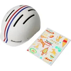 Thousand Jr. Kinderfahrradhelm – Sicher, individuell & komfortabel - Der Thousand Jr. Helm bietet abnehmbare reflektierende Aufkleber für mehr Sichtbarkeit und ein verstellbares Dial-Fit-System für optimalen Sitz. Mit sicherem Magnetverschluss und 6 Belüftungsöffnungen ideal für Fahrrad, Tretroller und Inlineskates.