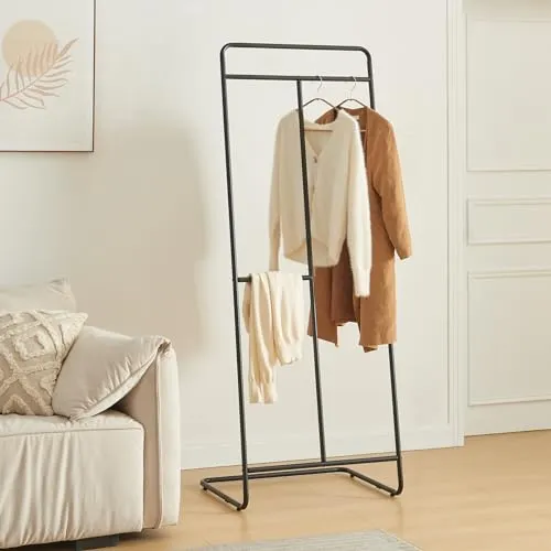 [en.casa] Garderobenständer Sandviken - Stilvoller Kleiderständer aus Metall - Garderobenständer mit 3 robusten Stangen, ideal für Schlafzimmer und Eingangsbereiche. Robuste Bauweise für stabilen Stand und einfache Pflege.