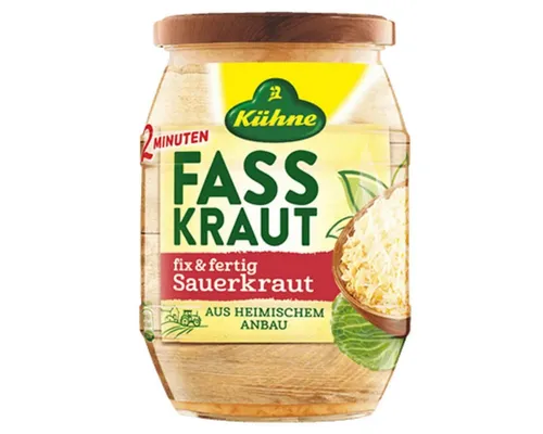 Kühne Gemüsekonserve, Kühne Fasskraut 2 Minuten