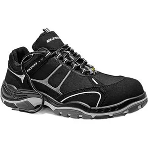 Sicherheitshalbschuh MOTION Low ESD S2 - Größe 44, schwarz - Arbeits- & Schutzkleidung, metallfrei und ESD-gerecht, ideal für sicheren Einsatz in der Industrie, atmungsaktiv und schmutzabweisend.