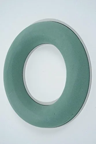 Nass Steckschaum Kranz 30cm für Frischblumen Floristen Steckschwamm Ring grün Ø 30 cm