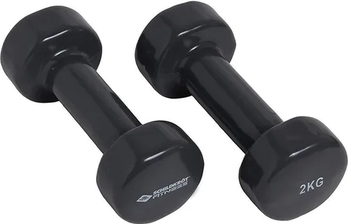Schildkröt Vinyl Hanteln 2x 2,0kg - Kurzhanteln-Set mit 2x 2,0 kg, unempfindlich gegen Schweiß und Kratzer, ideal für effektives Gymnastik-, Aerobic- und Fitness-Training zu Hause oder im Studio.
