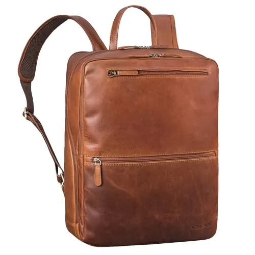Produktbild STILORD 'Ettore' Großer Business Rucksack aus Leder für Herren & Damen