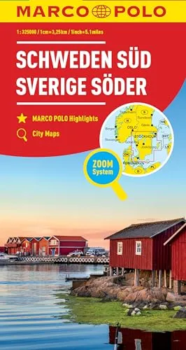 Produktbild MARCO POLO Länderkarte Schweden Süd 1:325.000: Wegenkaart Schaal 1 : 325.000