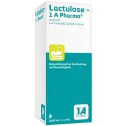 Lactulose-1A Pharma - Arzneimittel zur Behandlung von Verstopfung und zur Unterstützung bei Lebererkrankungen, fördert den Stuhlgang sanft und effektiv.