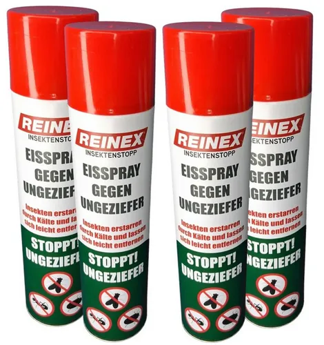 REINEX Eisspray zur Insektenbekämpfung, 400 ml - Insektenschutz mit chemiefreier Wirkung - friert Insekten bei -45°C ein, ideal für Haushalte und Büros, sicher und schnell anwendbar.