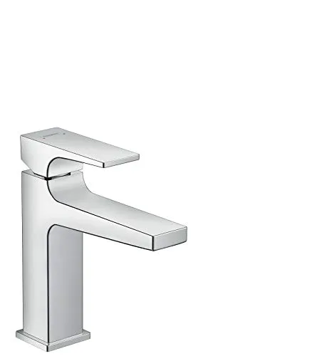hansgrohe Metropol 110 Waschtischarmatur - Chrom, Push-Open Ablaufgarnitur, ausgezeichnet mit reddot award 2017 und German Design Award Winner 2018