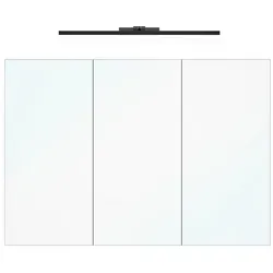 doporro Spiegelschrank Wandschrank mit 180° Drehbare LED Spiegelbeleuchtung Luxaris 100 cm x 70 cm