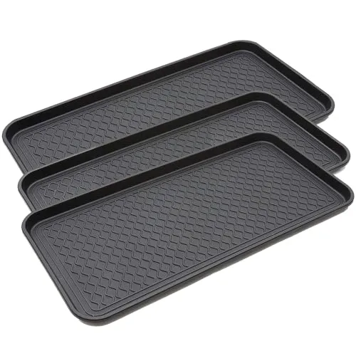 Stück Schuhabtropfschale Schuhmatte Ablage,Schuhablage Schuhabtropfschale,Schuhwanne 76x38x3cm Mit Erhöhtem Rand,Schuhabtropfschale Groß,Abtropfschale Schwarz für Schuhe Regen Herbst Winter﻿ 3