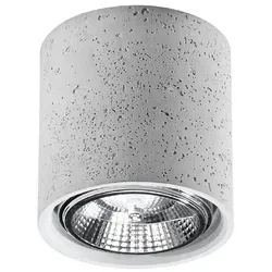 SOLLUX lighting Cullo Deckenleuchte Beton - Modernes Downlight für Wohnräume - Lampen - Stilvolle Deckenleuchte aus Beton für Loft- und Industrie-Design, langlebig und einfach zu installieren.