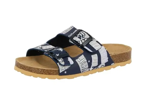 Lico Unisex Kinder BIOLINE ROCKY Pantoletten, Marine/Grau, 31 EU - Clogs & Pantoletten für Mädchen, mit flexibler Laufsohle und zwei praktischen Schließen für optimalen Halt und Komfort.