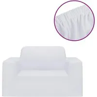 vidaXL Stretch Sofahusse - Wiederverwendbarer Sofabezug für optimalen Schutz - Sofaüberwurf aus dehnbarem Polyester-Jersey, schützt vor Flecken und Tierhaaren, passt auf fast alle Sofas von 90 bis 140 cm Breite.