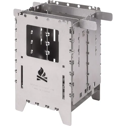 Bushbox XL Titanium - Effizienter HOBO Kocher - Campingkocher aus Titan für Outdoor-Enthusiasten, extrem leicht und platzsparend, ideal für Grillen und Kochen mit kostenlosem Naturbrennstoff.