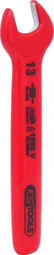 KS Tools Maulschlüssel mit Schutzisolierung 13mm - Maulschlüssel mit 15° abgewinkelter Maulstellung, Tauchisolierung nach IEC 60900 für sichere Arbeiten, ideal für Elektroinstallationen.